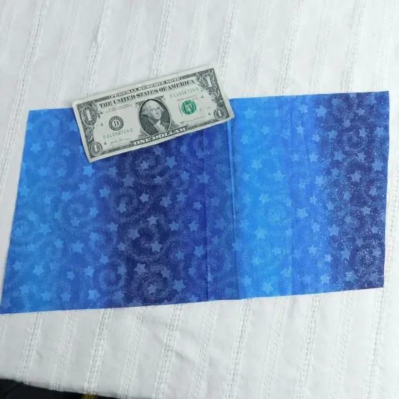 Christmas Holiday Fabric Lot 2.5 pounds Blues 22 pcs, Scraps & Yards Quilting - Picture 12 of 16